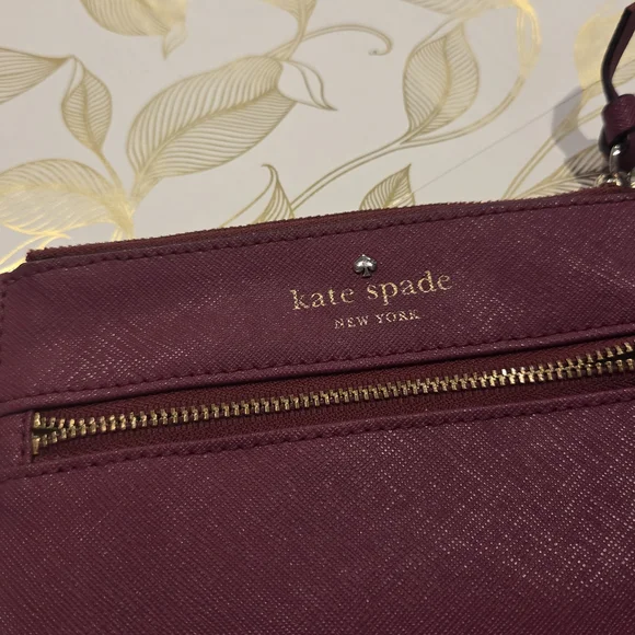 Kate Spade Burgundy Crossgrain Pouch - Picture 5 of 9